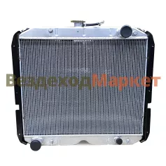 Радиатор водян. алюм. 5323-1301010/LRc 12K1 2-х ряд. (УРАЛ 4320,5323 с дв. КАМАЗ) LUZAR